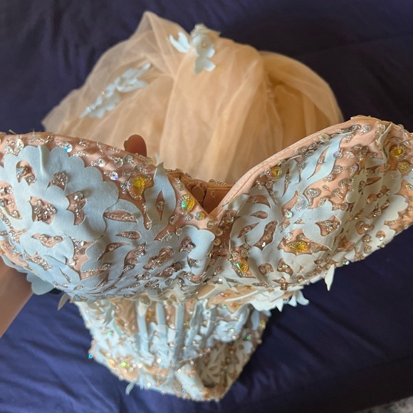 RARE RHINESTONE CORSET EVENING GOWN PROM DRESS offers welcome🩷 - Picture 2 of 16